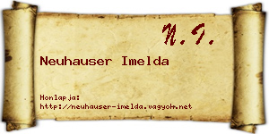 Neuhauser Imelda névjegykártya
